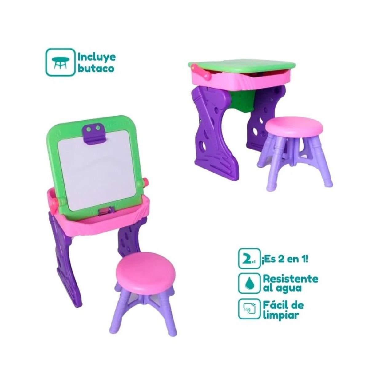 BOY TOYS - Escritorio Tablero Pupitre Mesa Infantil Niños niñas.