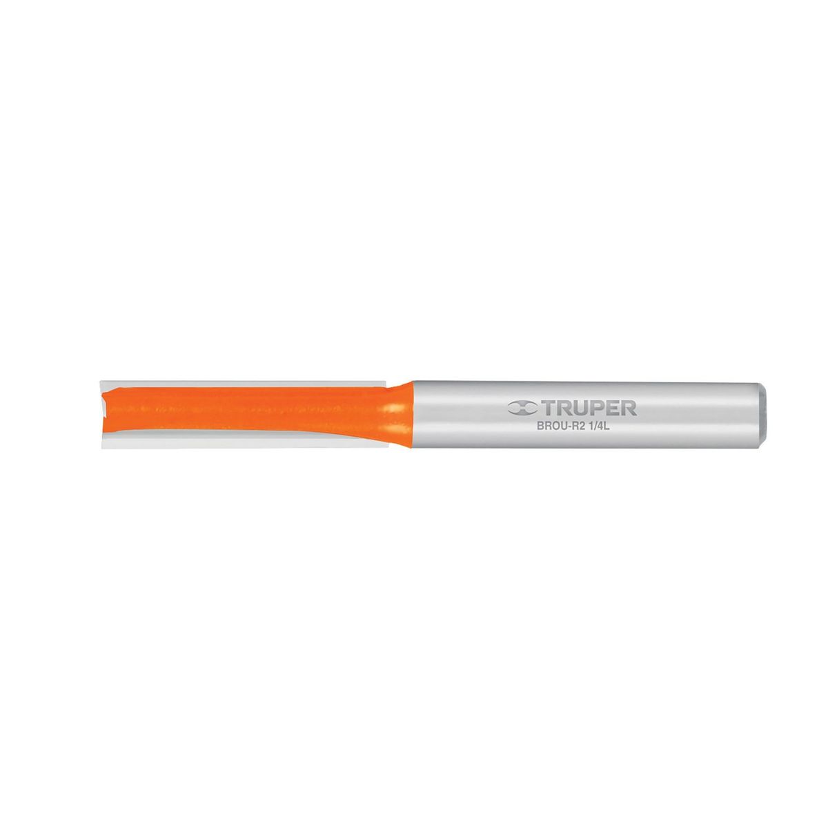 TRUPER - Fresa Recta De Dos Filos, Diámetro 1/4" Y Corte De 25.4 Mm Truper