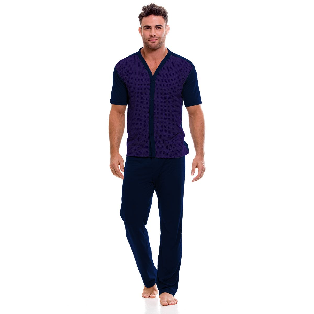 ROMANELLA - Pijama de  short Zeus CL para hombre abierta Romanella.-