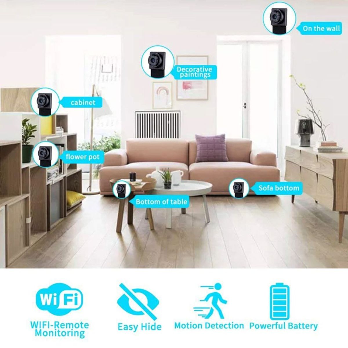 GENERICO - Camara Mini Espía Wifi Inalambrica Hd1080 Tiempo Real