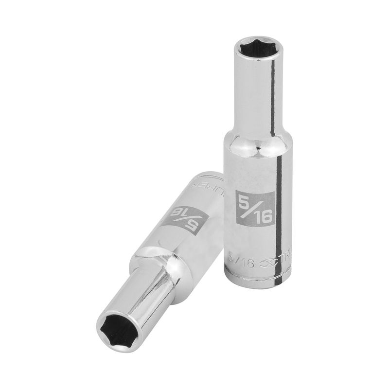 TRUPER - Copa Estándar Larga 5/16" De 6 Puntas, Cuadrante De 3/8" Truper