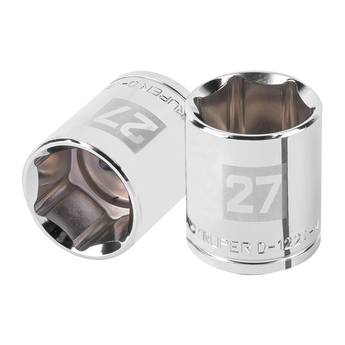 TRUPER - Copa Estándar 27 Mm De 6 Puntas, Cuadrante De 1/2" Truper