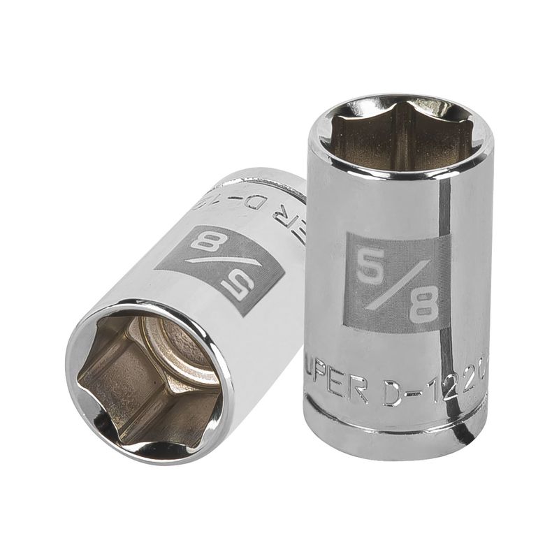 TRUPER - Copa Estándar 5/8" De 6 Puntas, Cuadrante De 1/2" Truper