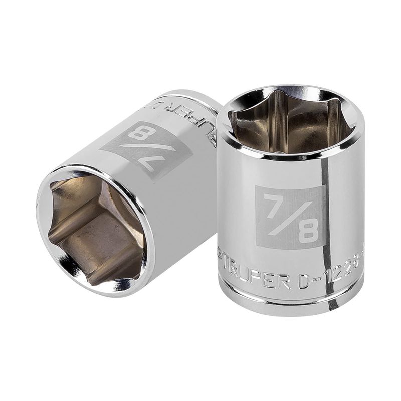 TRUPER - Copa Estándar 7/8" De 6 Puntas, Cuadrante De 1/2" Truper