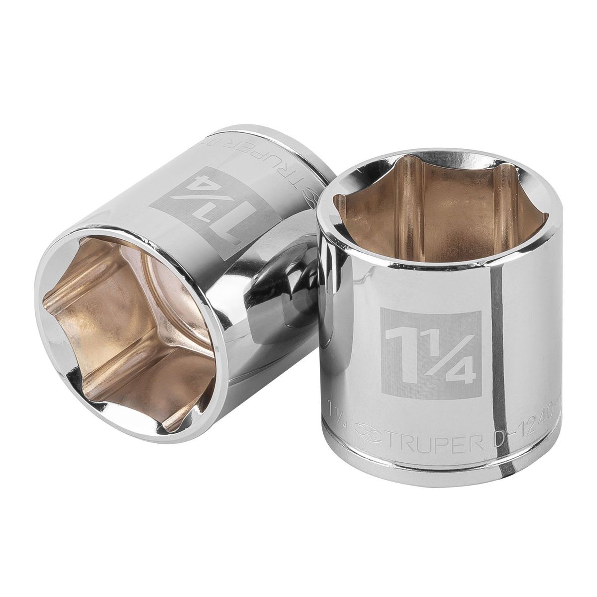 TRUPER - Copa Estándar 1.1/4" De 6 Puntas, Cuadrante De 1/2" Truper