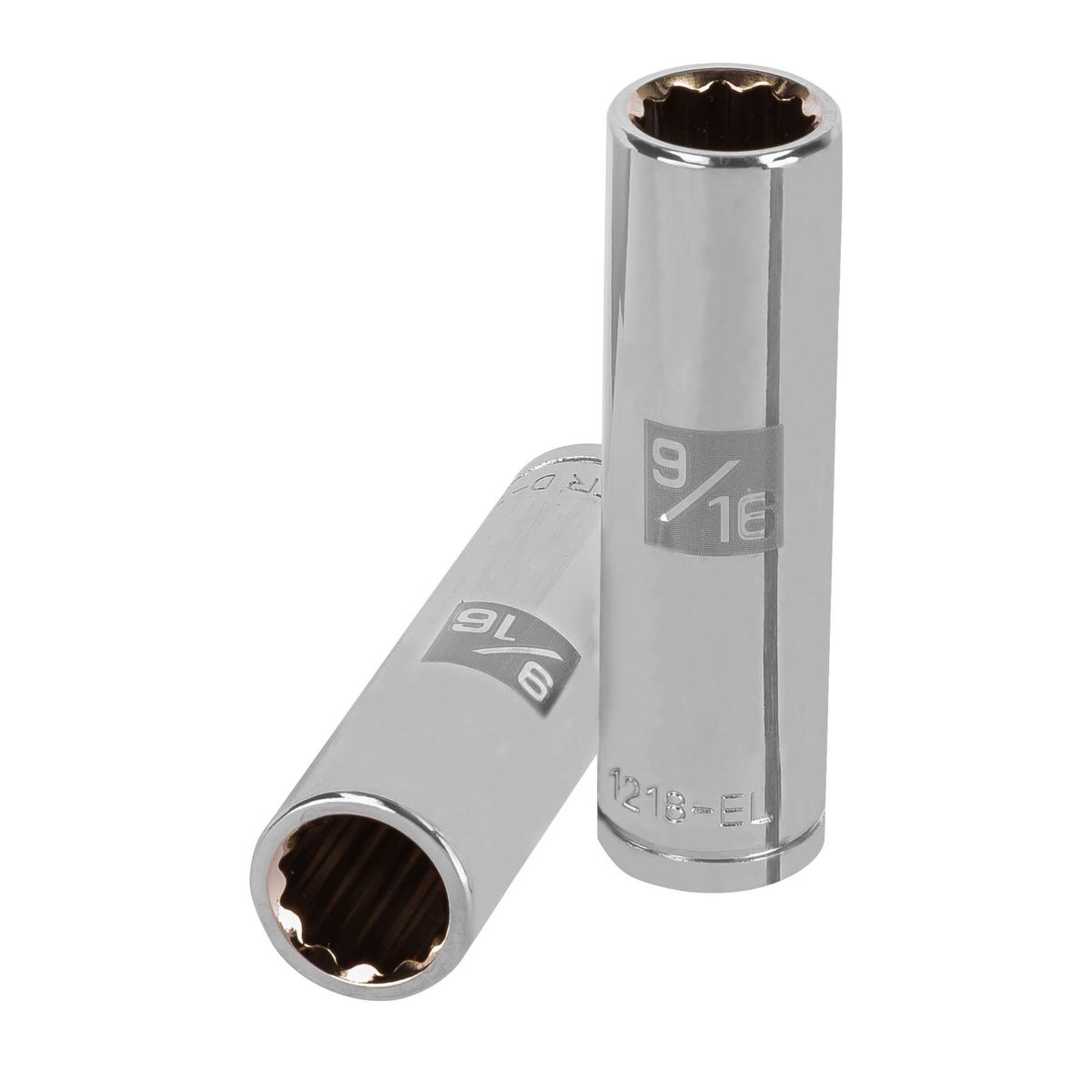 TRUPER - Copa Estándar Larga 9/16" De 12 Puntas, Cuadrante De 1/2" Truper