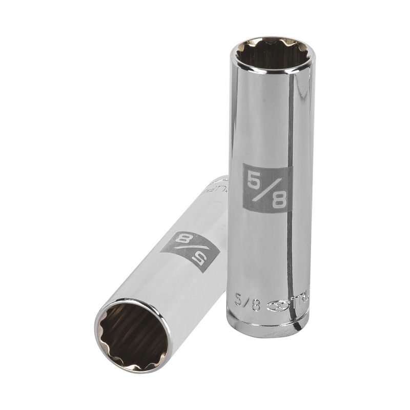TRUPER - Copa Estándar Larga 5/8" De 12 Puntas, Cuadrante De 1/2" Truper