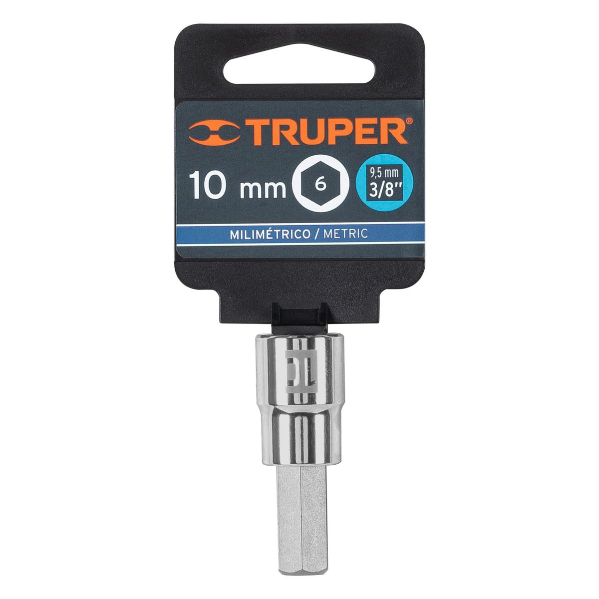 TRUPER - Copa Estándar De Punta Bristol 10 Mm, Cuadrante De 3/8" Truper