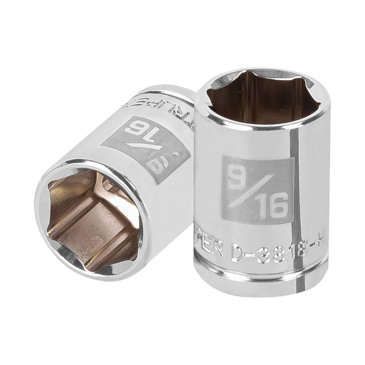 TRUPER - Copa Estándar 9/16" De 6 Puntas, Cuadrante De 3/8" Truper