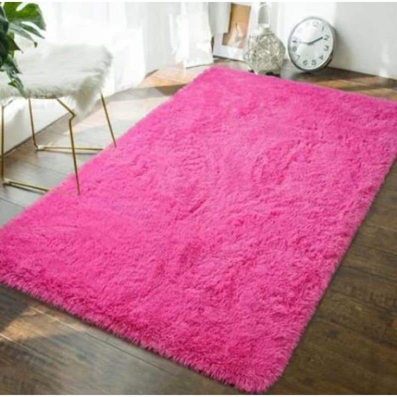 FEEL GREEN - Tapete alfombra Fucsia - tapete de peluche -  150 × 100 cm