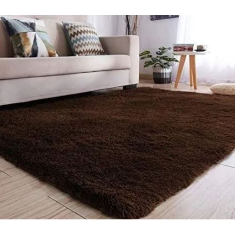 FEEL GREEN - Tapete alfombra - tapete de peluche Marrón  -  150 × 100 cm