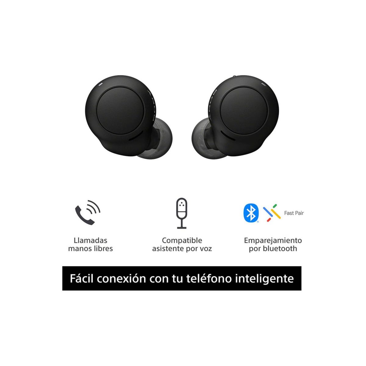 SONY - Audífonos SONY Negro True Wireless WFC500