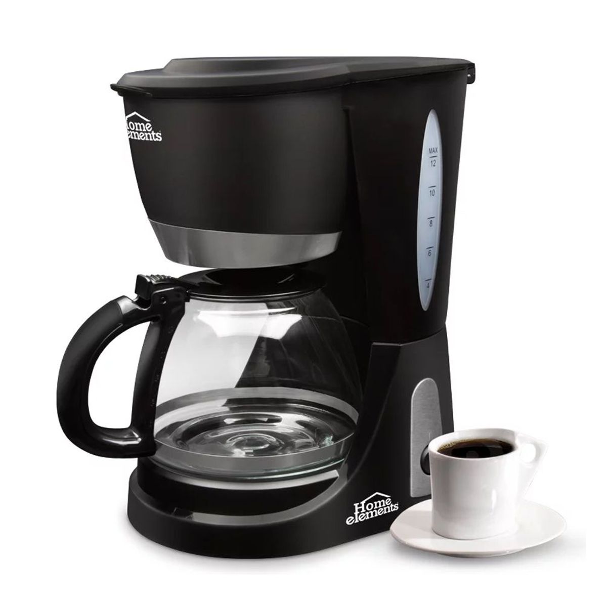 HOME ELEMENTS - Cafetera Electrica Home Element Negra 12 Tazas