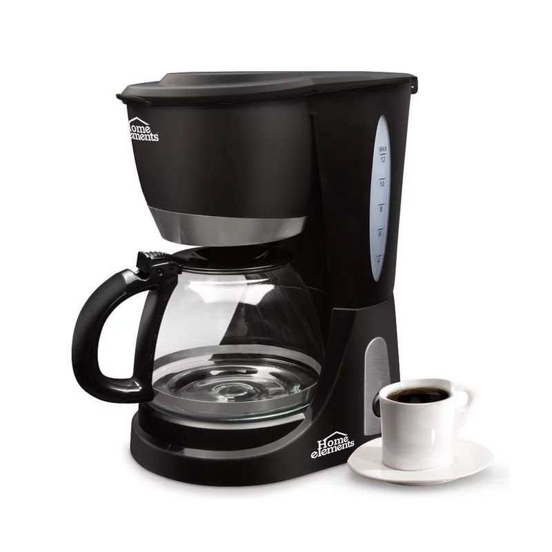 HOME ELEMENTS - Cafetera Electrica Home Element Negra 12 Tazas