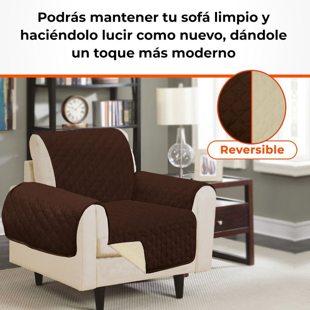 TV NOVEDADES - Protector De Sofá Reversible Impermeable Sofa Saver 2 Puestos