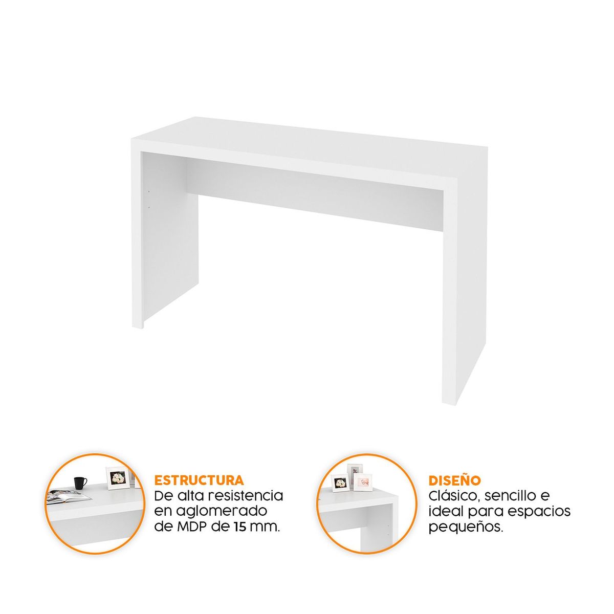 BONNO - Escritorio De Oficina Lisboa Blanco