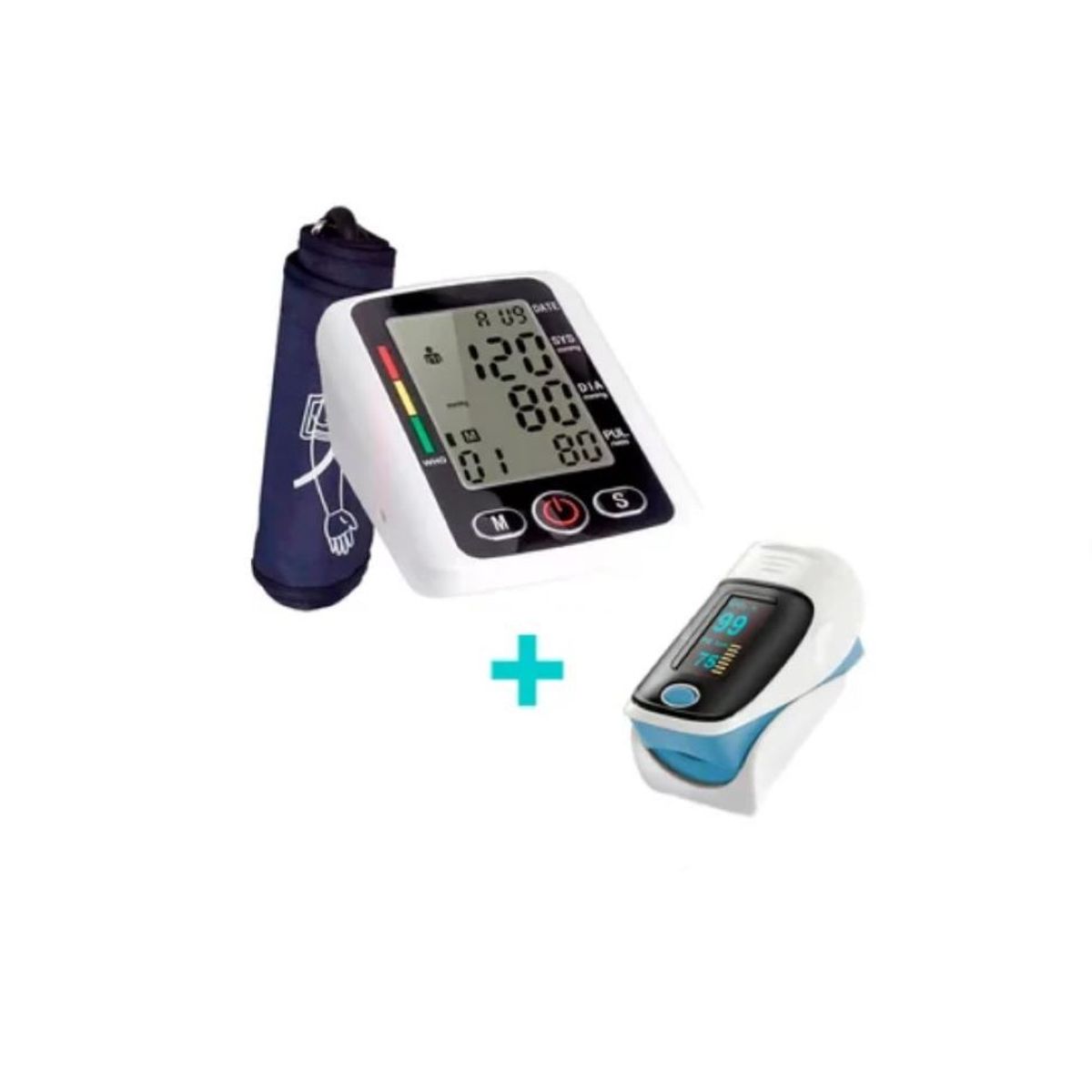 ZHOPI CO - Combo Tensiometro Digital Voz Y Oximetro De Pulso