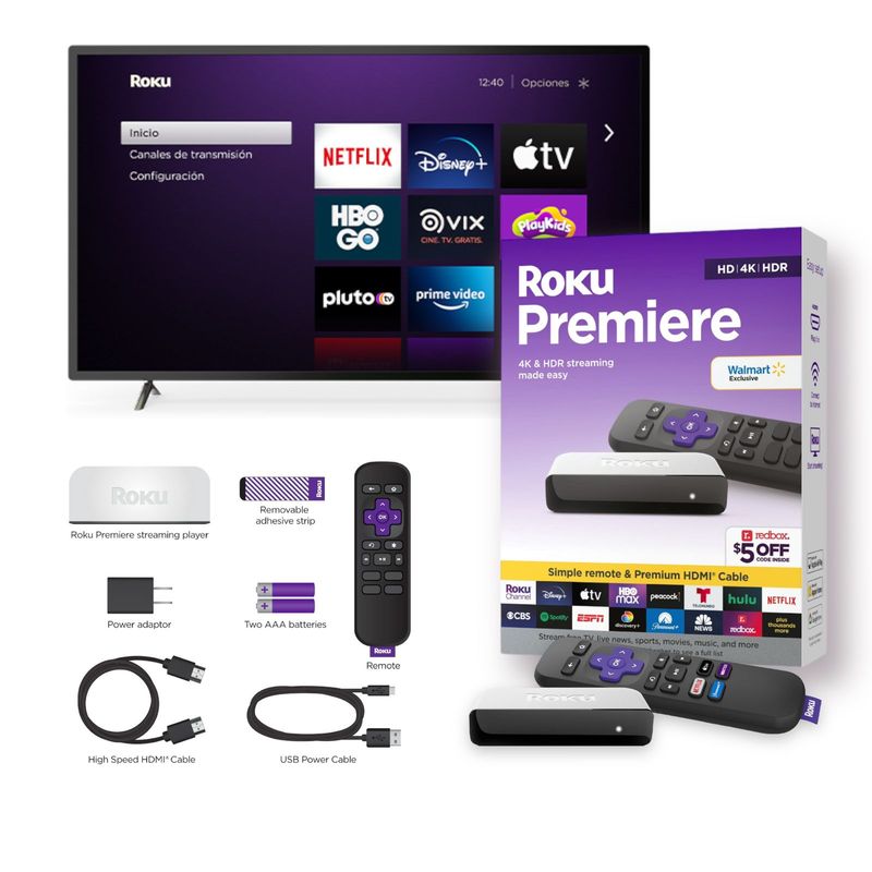 ROKU - Roku Premiere Última Versión 4k Control Con Botones Directos