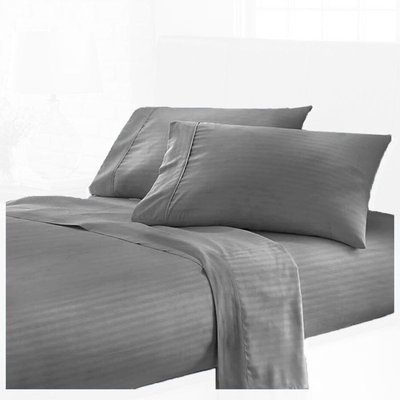 LENCICOL - Juego de Sabana Semidoble 35cm Altura Gris