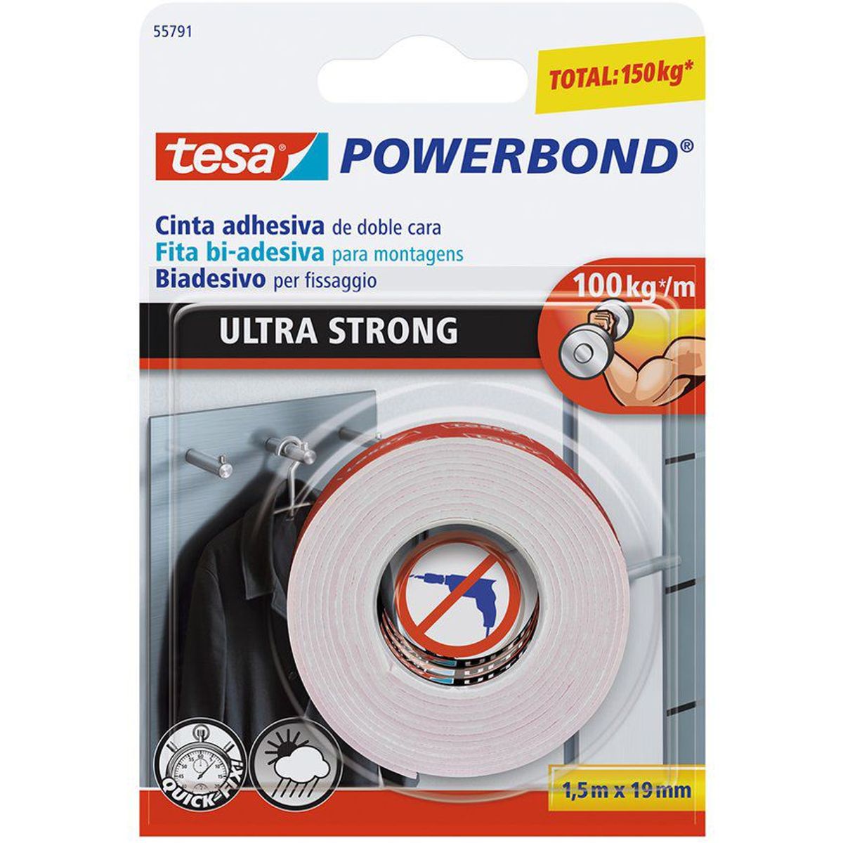 TESA - Cinta doble faz ultra strong 19mmx1.5m tesa