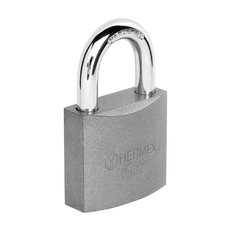 HERMEX - Candado De 32 Mm De Hierro Con Gancho Corto Y 2 Llaves Hermex