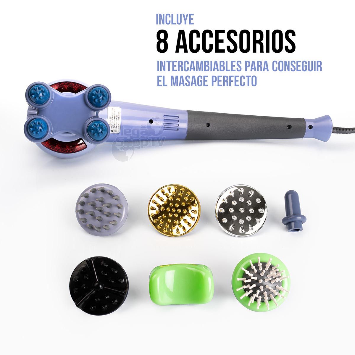 STYLE STARS - Masajeador eléctrico 8 en 1 corporal, lumbar