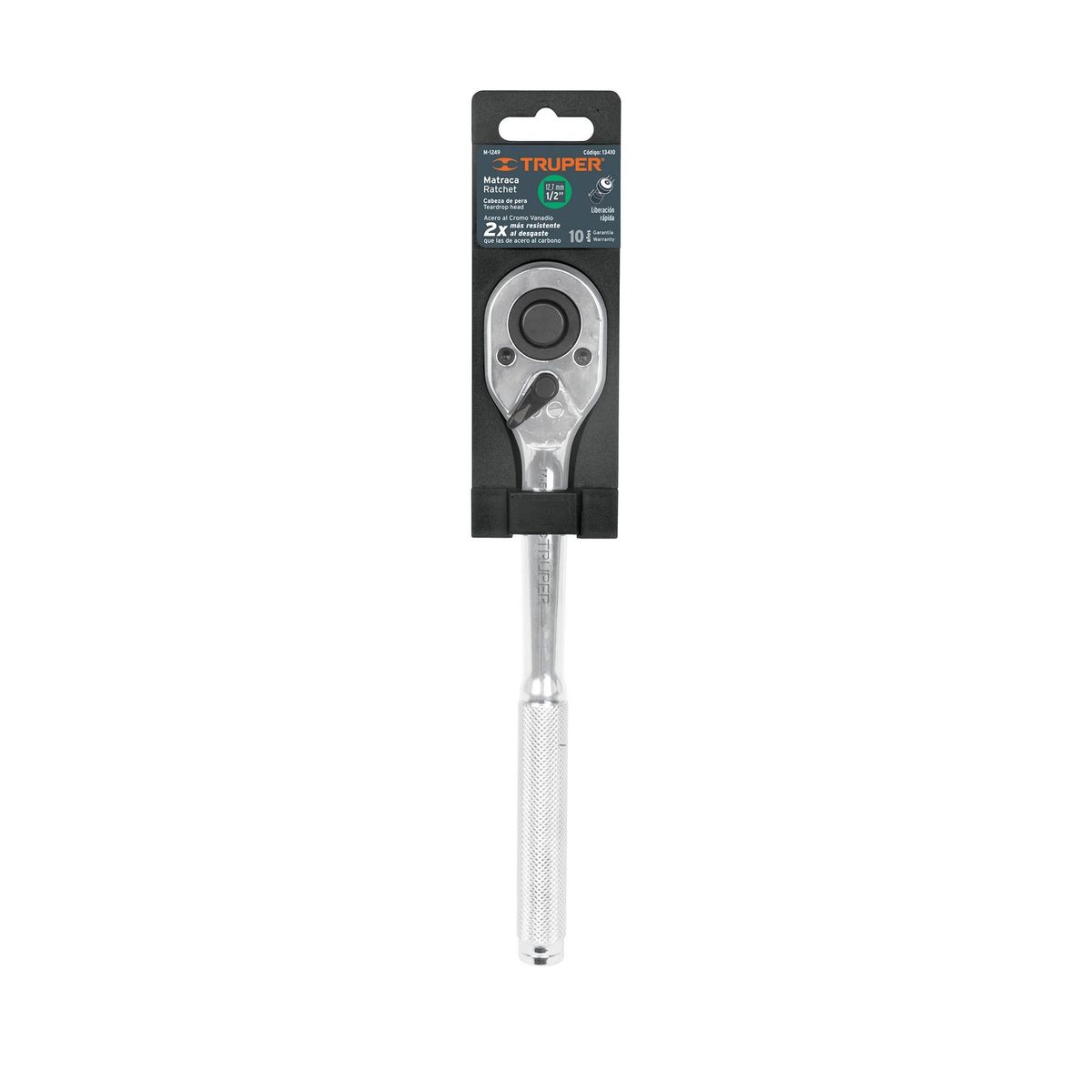 TRUPER - Ratchet De Liberación Rápida De 1/2", Cabeza De Pera Truper