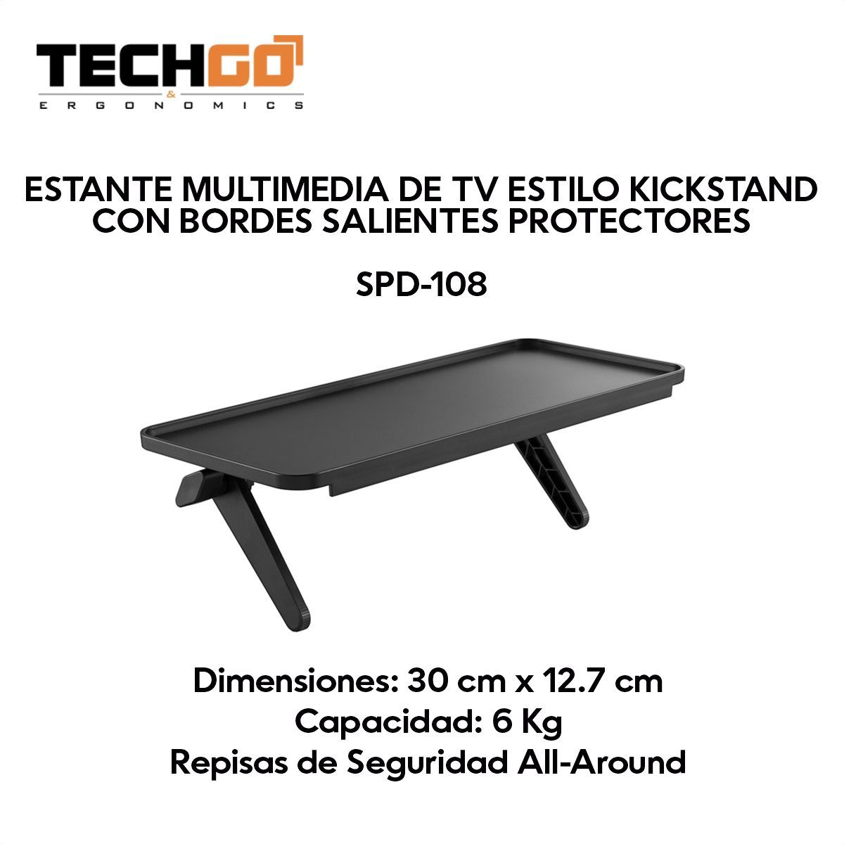 GENERICO - Repisa Elegante Tv Para Deco Tdt Control Etc Techgo Spd-108