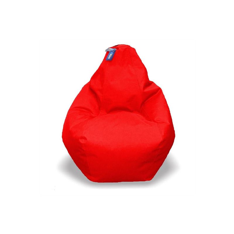 ESTILO RELAX - Silla Puff Pera Talla L - Rojo - Cuerotex