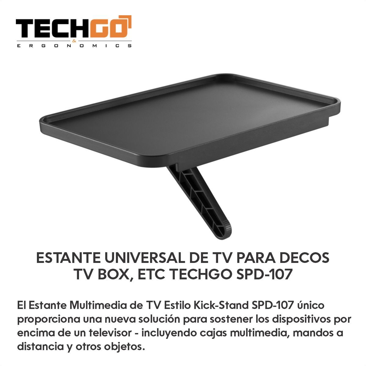 GENERICO - Repisa Elegante Tv Para Deco Tdt Control Etc Techgo Spd-107
