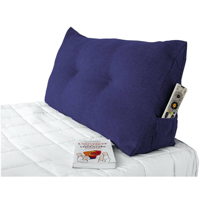 ESTILO RELAX - Cojín TV - Cojín de Lectura - Cama Doble - Azul