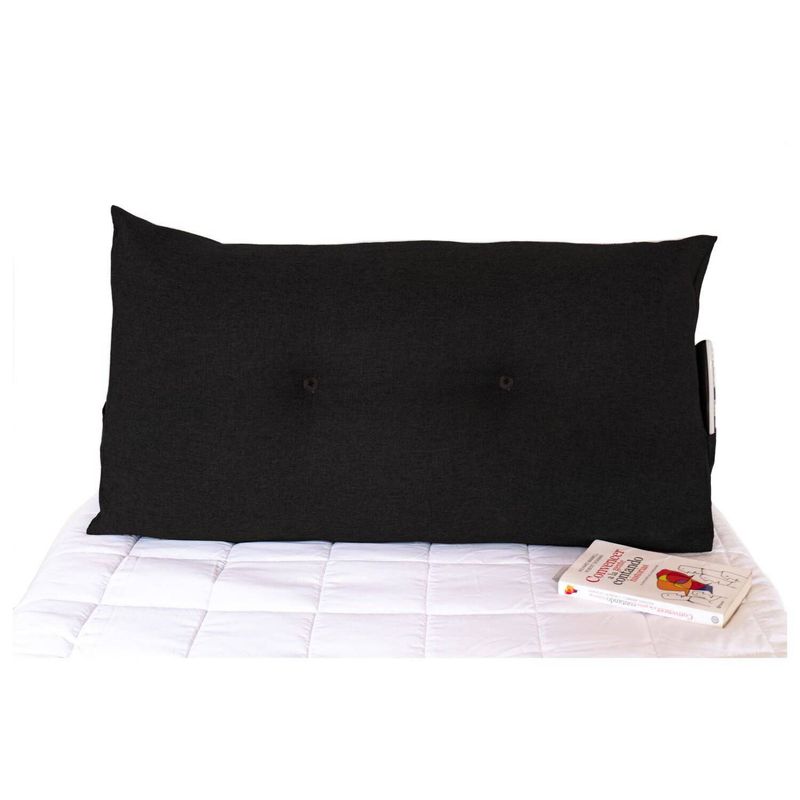 ESTILO RELAX - Cojín TV - Cojín de Lectura - Cama Sencilla - Negro