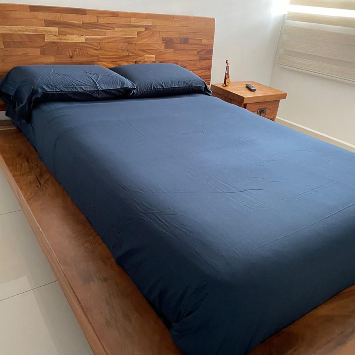 BEDLIFE - Juego De Sábanas Sencillo Azul Oscuro 1.800 Hilos Bedlife