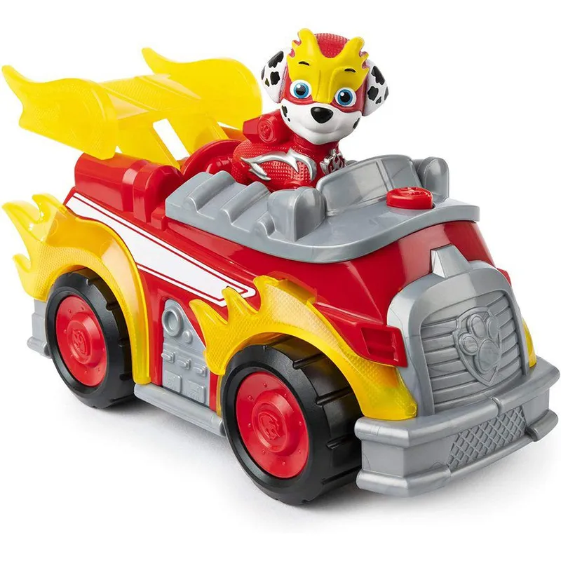 SPIN MASTER - Vehículo figura pawpatrol mightypups luces  sonido marshall_.