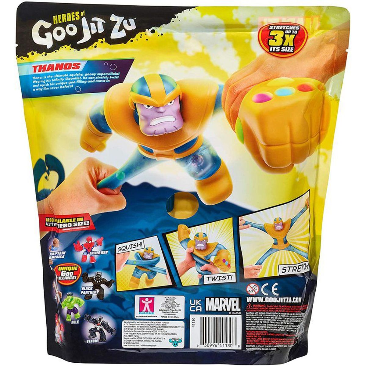 MARVEL - Goo jit zu Héroe Marvel De Lujo Thanos 20cm 41130
