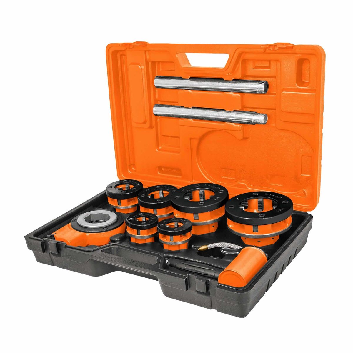 TRUPER - Juego De Tarrajas Para Tubo De 9 Piezas, Incluye Maletín Truper