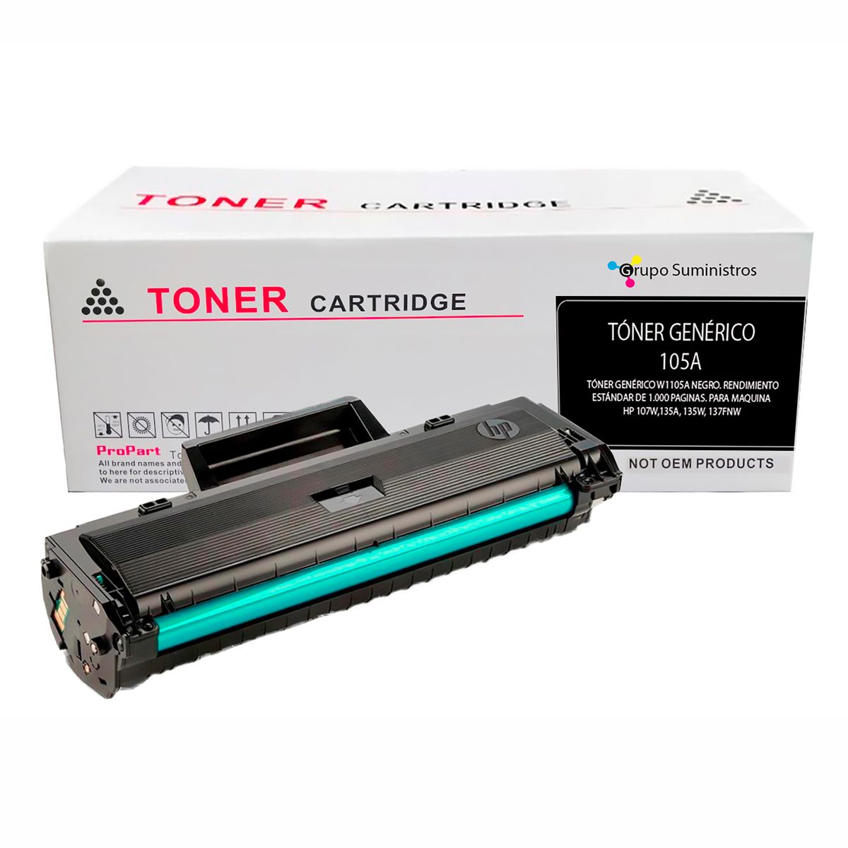 GENERICO - Toner 105a generico para impresoras hp 107w 135w 137fnw  W1105A