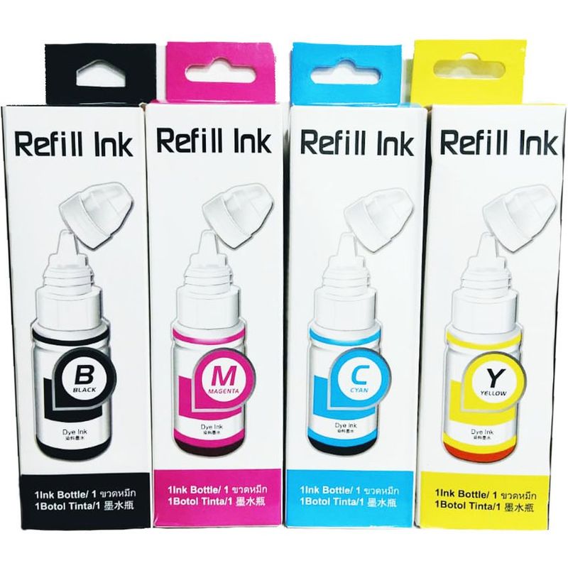 GENERICO - Tinta 190 generica compatible con impresoras canon G2100 G3100 Kit X 4