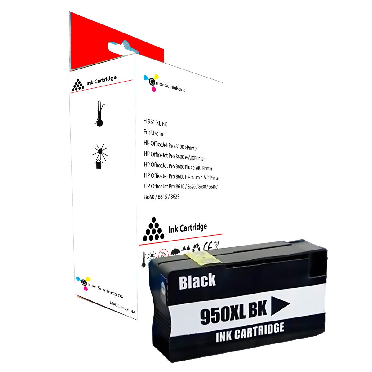 GENERICO - Cartucho de tinta generico 950xl negro para impresoras pro8600 8620 x4