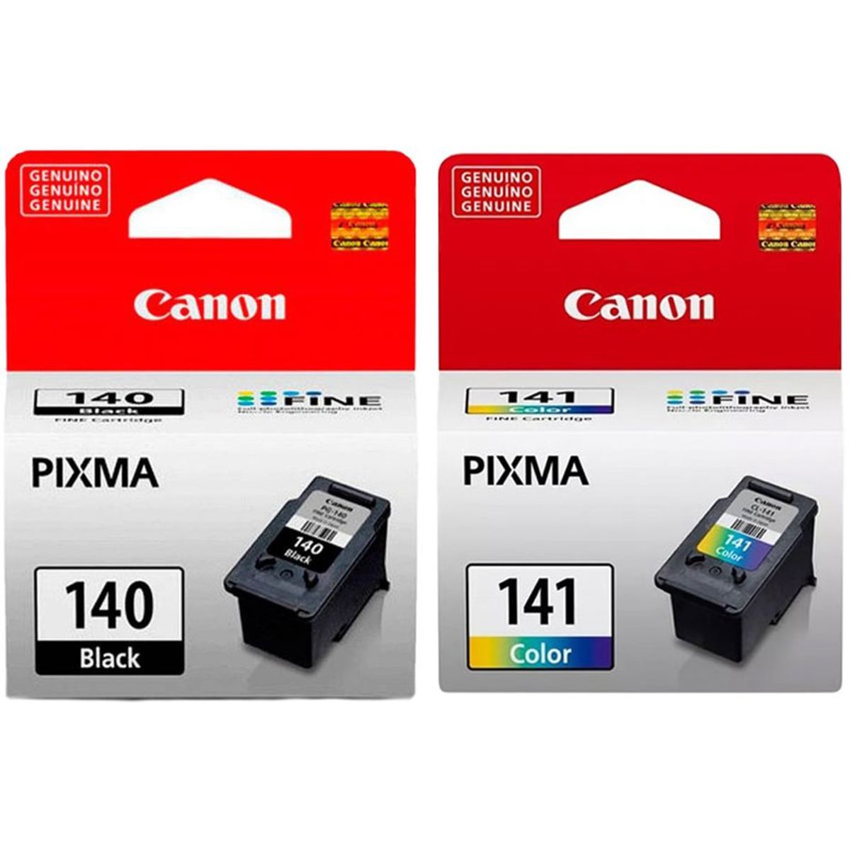 CANON - Cartucho canon 140XL negro 141 XL tricolor para impresoras mg2210
