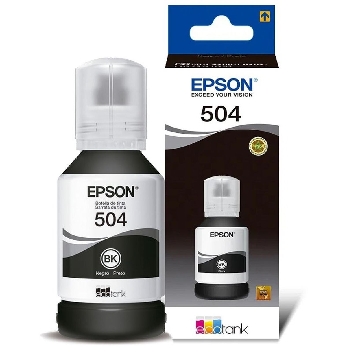 EPSON - Tinta epson 504 negro para impresoras l4150 l4160 l6161 l6171 l6191.