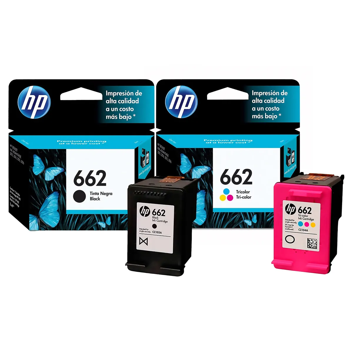 HP - Kit cartuchos hp original 662 negro/color para impresora