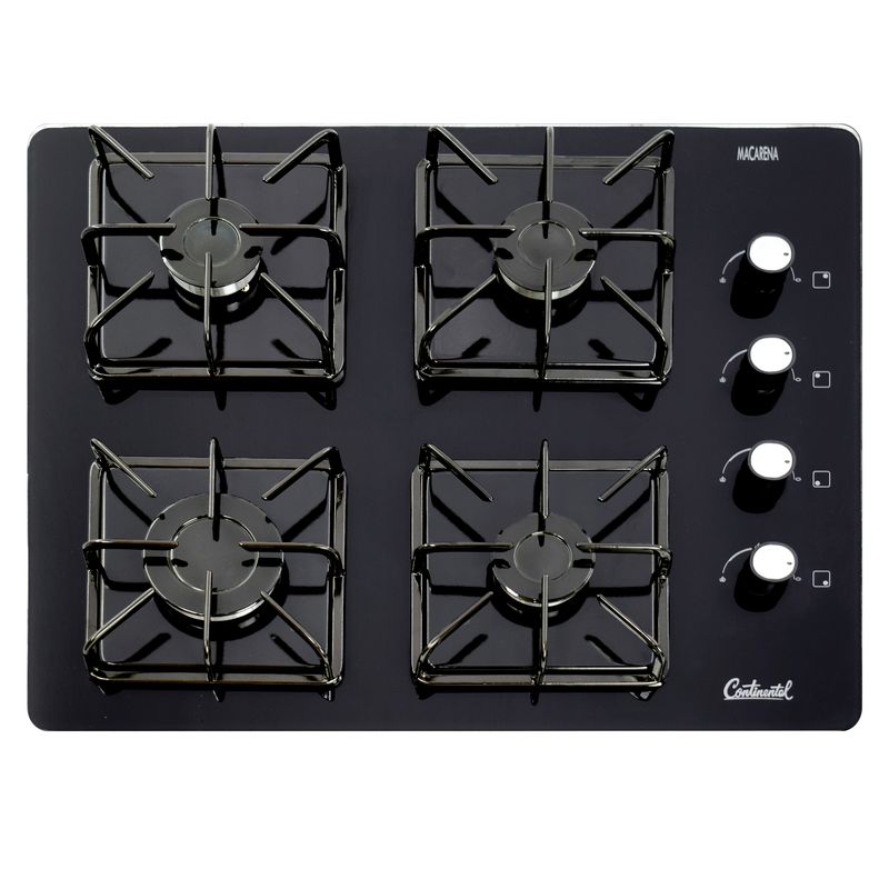 CONTINENTAL - Estufa Empotrar Vidrio Templado 62x52 cm Gas Propano- 5685