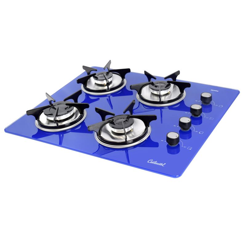 CONTINENTAL - Estufa Empotrar Vidrio Templado  62x52 cm Azul Gas Natural – 6507