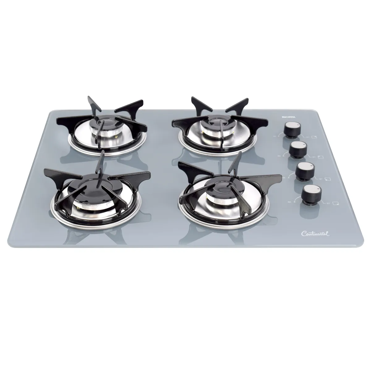 CONTINENTAL - Estufa Empotrar Vidrio Templado 62x52 cm Gris Gas Natural – 6583