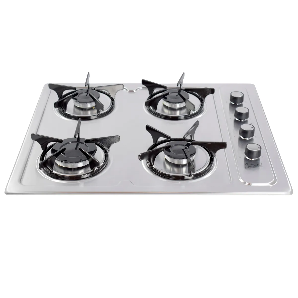 CONTINENTAL - Estufa Empotrable 4 Puestos 61x51 Gas Natural Acero Inoxidable 5463