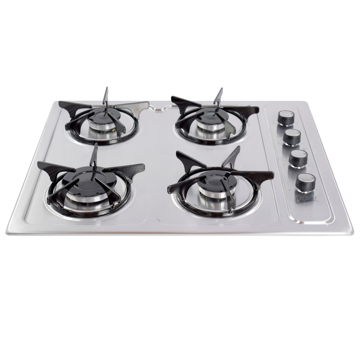 CONTINENTAL - Estufa Empotrable 4 Puestos 61x51 Gas Natural Acero Inoxidable 5463