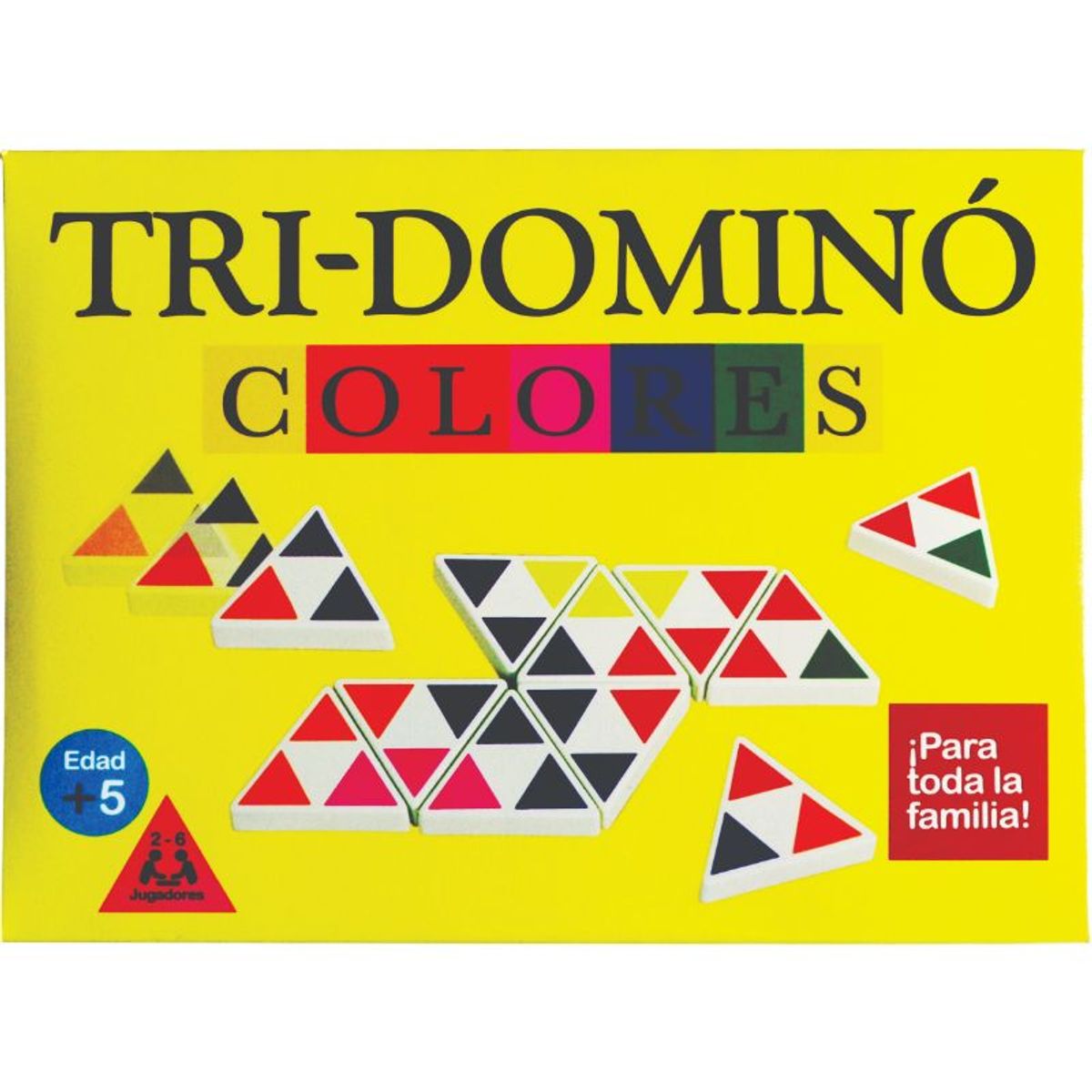 JUGUETELANDIA - Juego de Mesa Tri-Domino Colores Caja