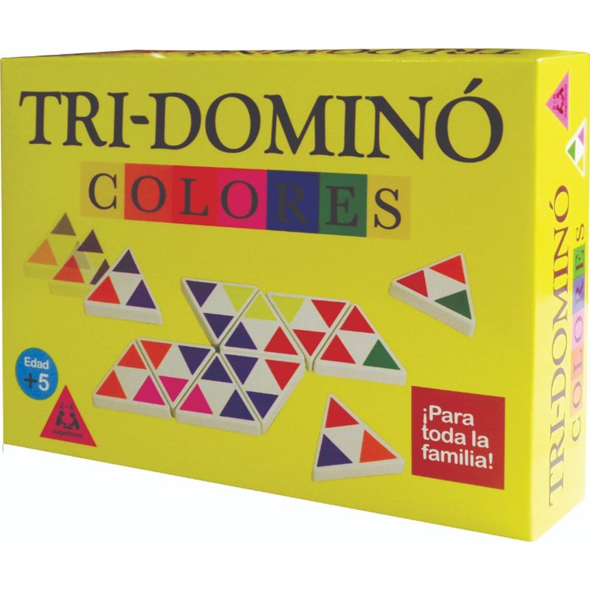 JUGUETELANDIA - Juego de Mesa Tri-Domino Colores Caja