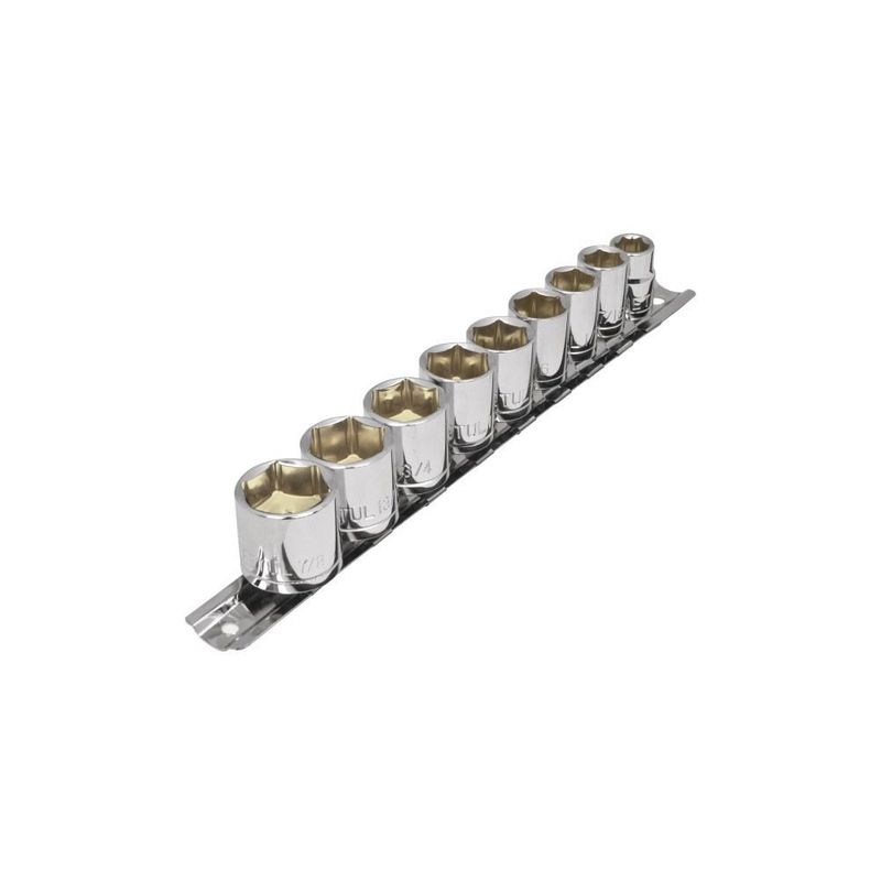 PRETUL - Juego De 9 Copas Desde 3/8" Hasta 7/8", Cuadrante 3/8" Pretul